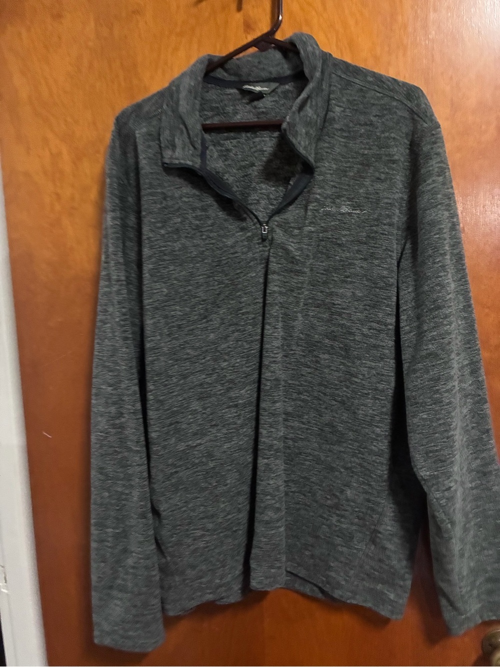 Eddie Bauer Men's Full-Zip Sweater Jacket - Charcoal Gray